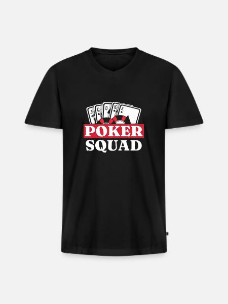 Poker Pokerspielern Pokern - Männer Premium Bio T-Shirt mit V-Ausschnitt - Schwarz