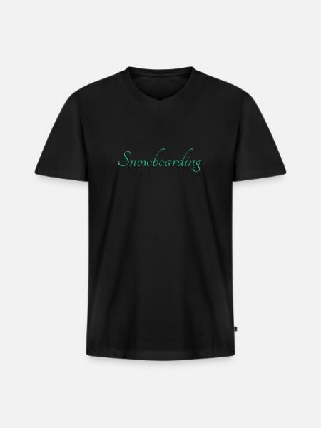 boarder - Männer Premium Bio T-Shirt mit V-Ausschnitt - Schwarz