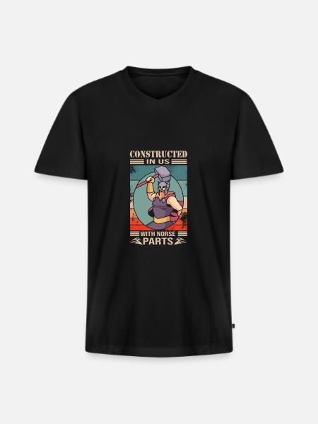 Viking - T-shirt encolure en V Premium bio Homme - noir