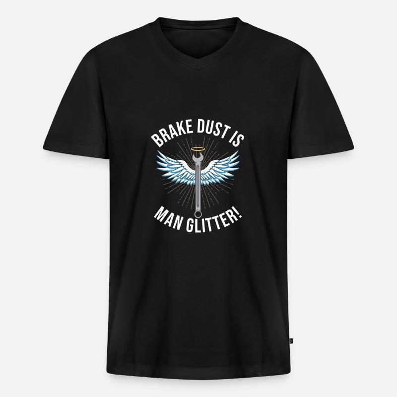 Automechaniker - Männer Premium Bio T-Shirt mit V-Ausschnitt - Schwarz