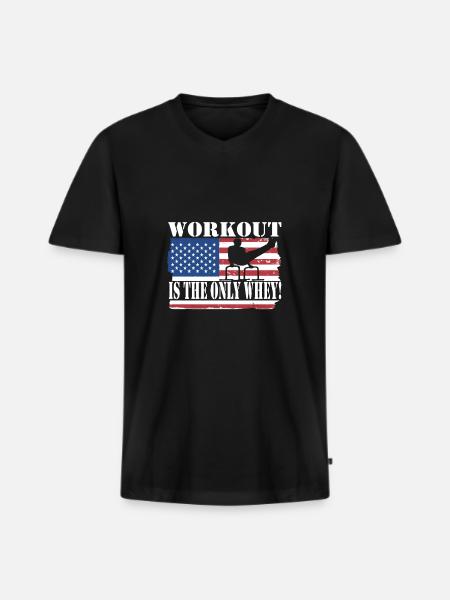 Circuit training - Men's Premium Organic T-shirt with V-neck - black