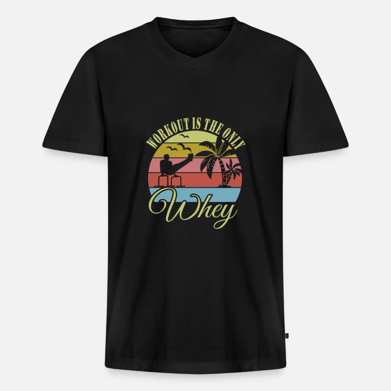 Zirkeltraining - Männer Premium Bio T-Shirt mit V-Ausschnitt - Schwarz