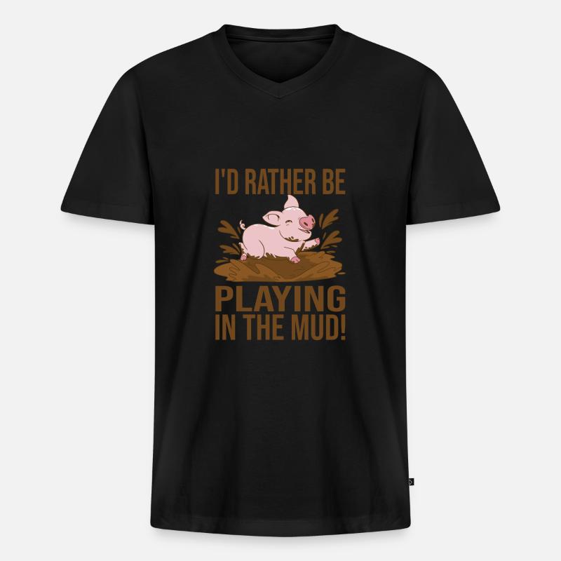 Töpfern - Männer Premium Bio T-Shirt mit V-Ausschnitt - Schwarz