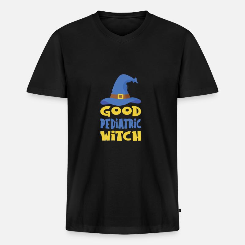 Kinder Krankenschwester - Männer Premium Bio T-Shirt mit V-Ausschnitt - Schwarz