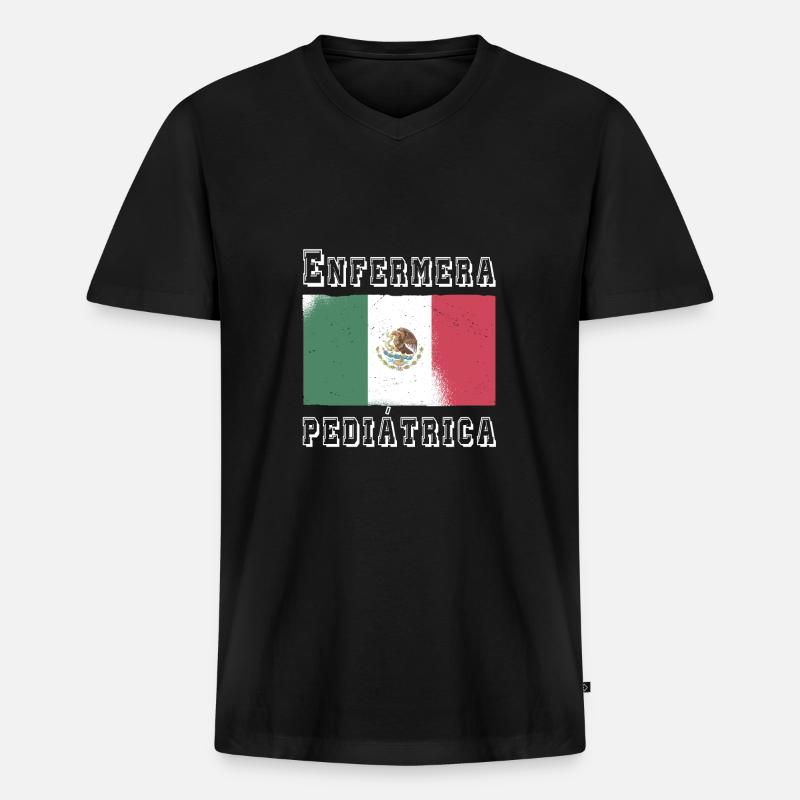 Kinder Krankenschwester - Männer Premium Bio T-Shirt mit V-Ausschnitt - Schwarz