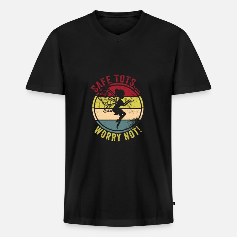 Babysitter - Männer Premium Bio T-Shirt mit V-Ausschnitt - Schwarz