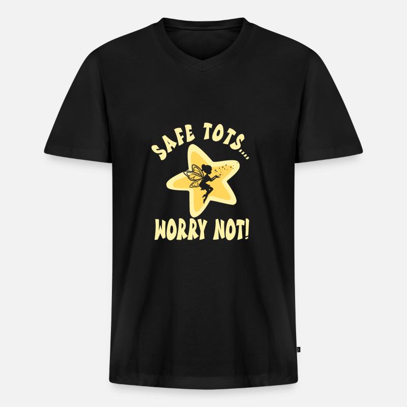 Babysitter - Männer Premium Bio T-Shirt mit V-Ausschnitt - Schwarz