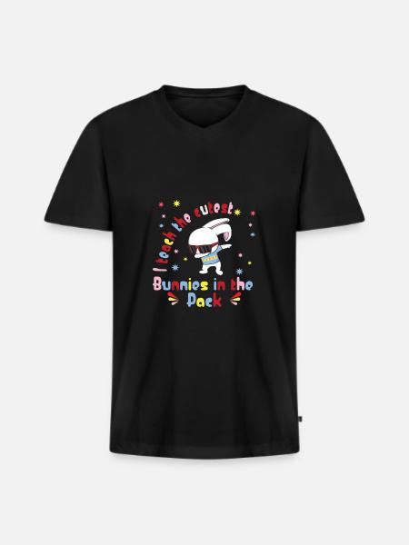 Kindergarten - Männer Premium Bio T-Shirt mit V-Ausschnitt - Schwarz