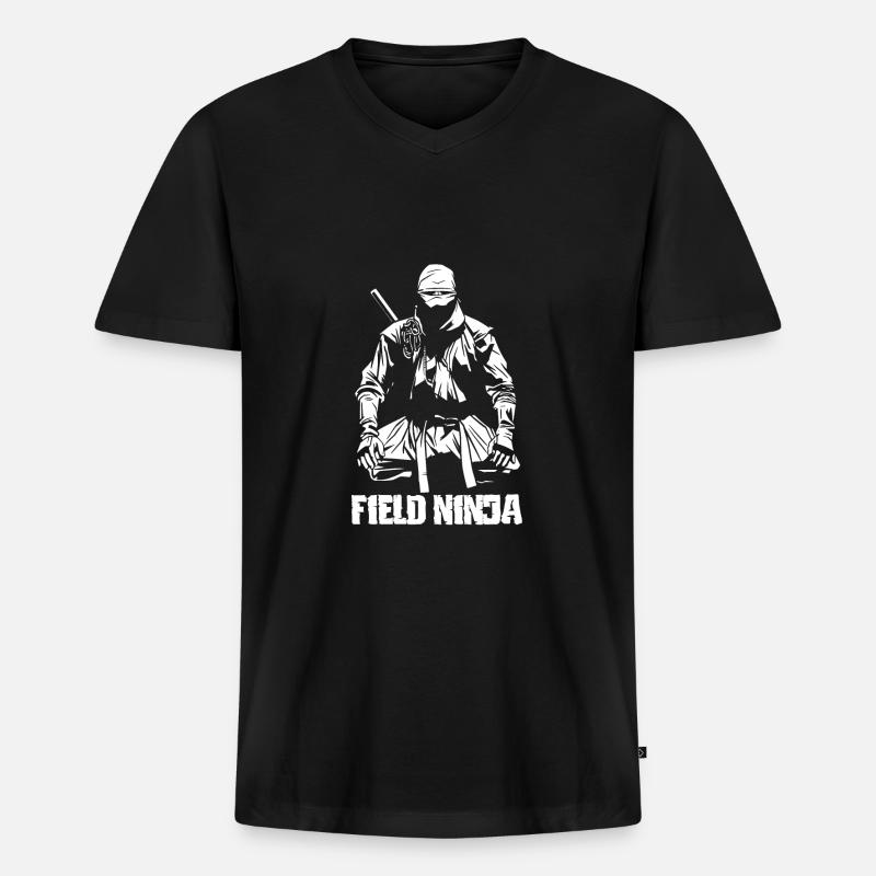 Bocce - Männer Premium Bio T-Shirt mit V-Ausschnitt - Schwarz