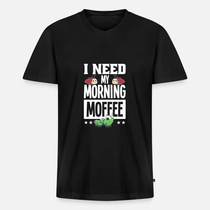 Insekten - Männer Premium Bio T-Shirt mit V-Ausschnitt - Schwarz