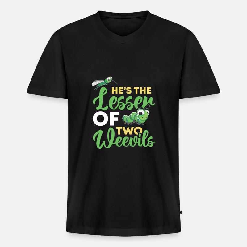 Insekten - Männer Premium Bio T-Shirt mit V-Ausschnitt - Schwarz