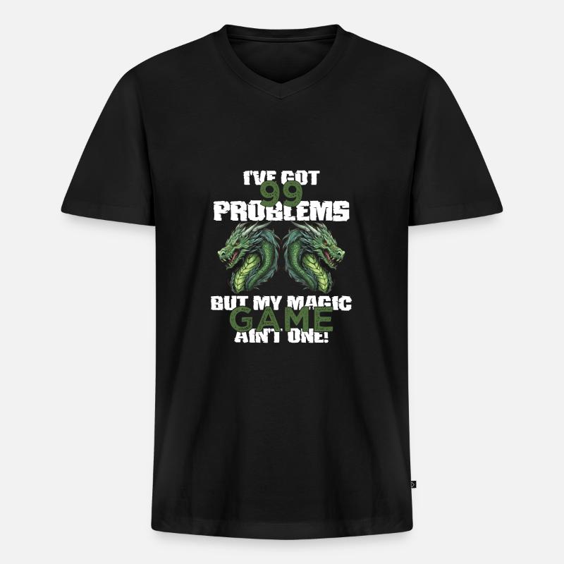 Rollenspiele - Männer Premium Bio T-Shirt mit V-Ausschnitt - Schwarz