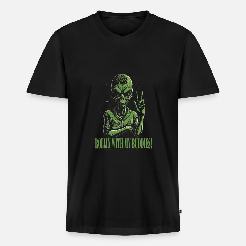 Rollenspiel - Männer Premium Bio T-Shirt mit V-Ausschnitt - Schwarz