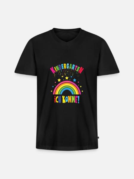 Kindergarten - Männer Premium Bio T-Shirt mit V-Ausschnitt - Schwarz