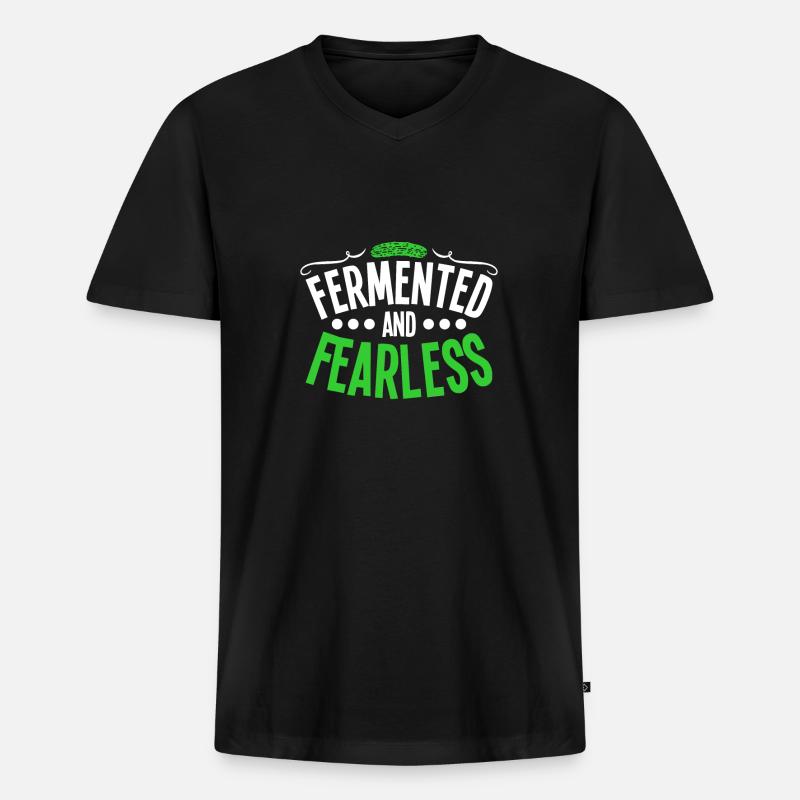 Gurken - Männer Premium Bio T-Shirt mit V-Ausschnitt - Schwarz