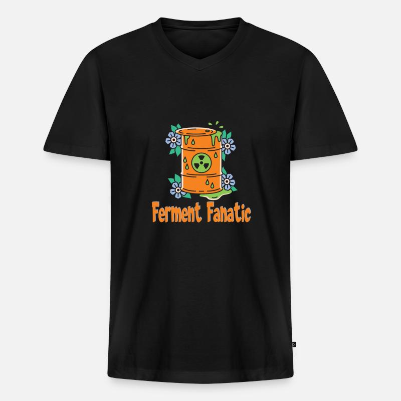 Fermentation - Männer Premium Bio T-Shirt mit V-Ausschnitt - Schwarz