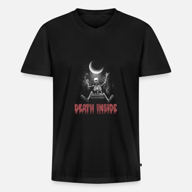 Goth Emo - Männer Premium Bio T-Shirt mit V-Ausschnitt - Schwarz