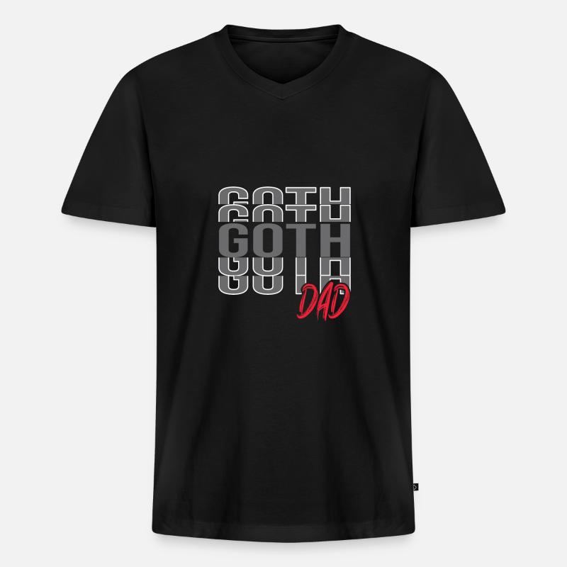 Goth Emo - Männer Premium Bio T-Shirt mit V-Ausschnitt - Schwarz