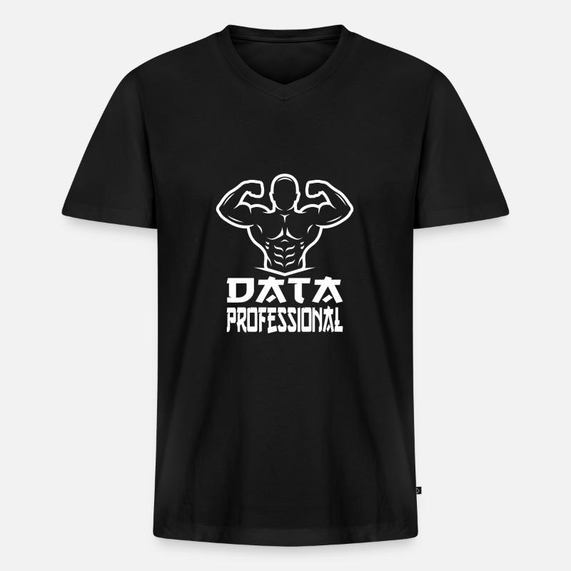 Daten Analytiker Datenschutz Beauftragter - Männer Premium Bio T-Shirt mit V-Ausschnitt - Schwarz