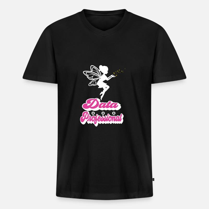 Daten Analytiker Datenschutz Beauftragter - Männer Premium Bio T-Shirt mit V-Ausschnitt - Schwarz