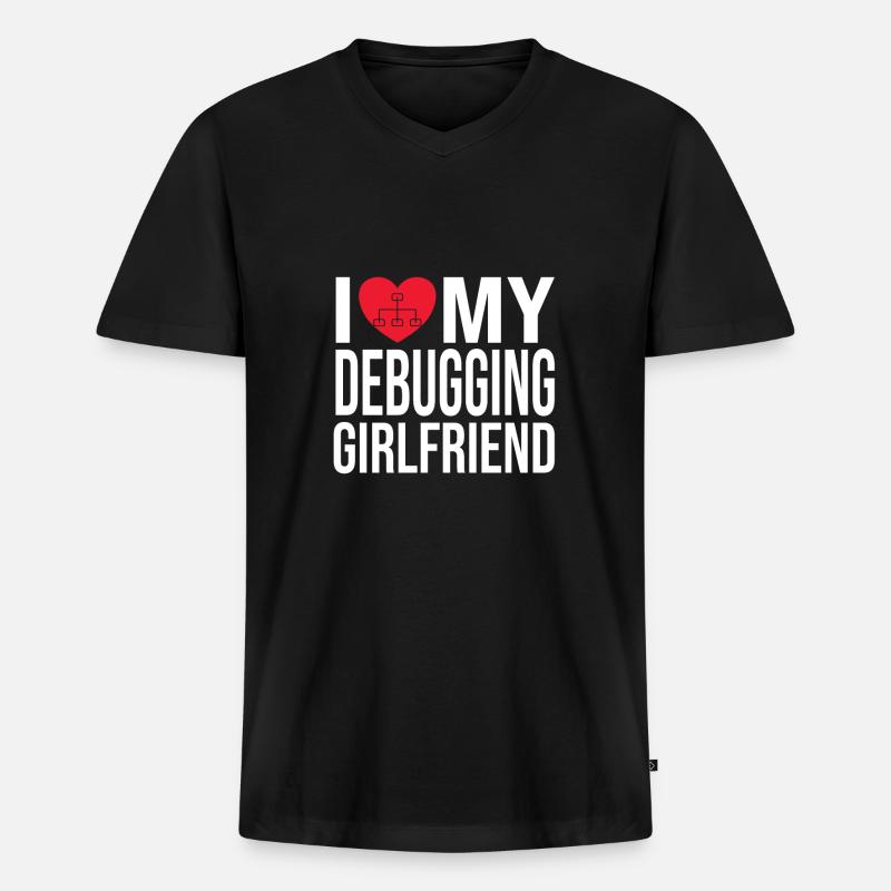 Network Engineer - Männer Premium Bio T-Shirt mit V-Ausschnitt - Schwarz