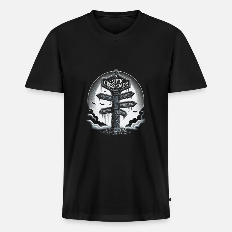 Gothic - Männer Premium Bio T-Shirt mit V-Ausschnitt - Schwarz