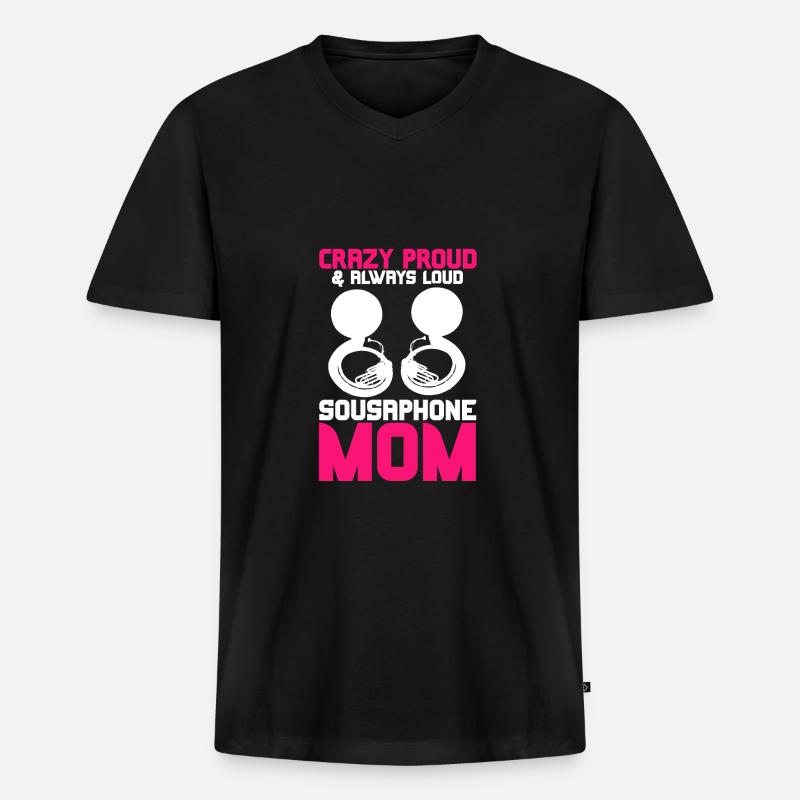 Sousaphone - Männer Premium Bio T-Shirt mit V-Ausschnitt - Schwarz