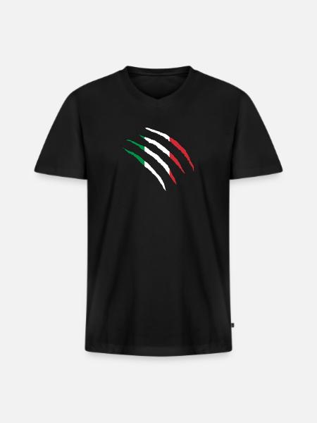 Italien Italy - Männer Premium Bio T-Shirt mit V-Ausschnitt - Schwarz
