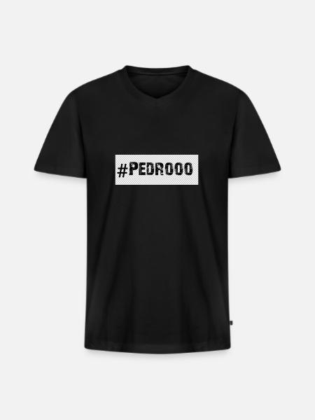 Pedroooo - Men's Premium Organic T-shirt with V-neck - black