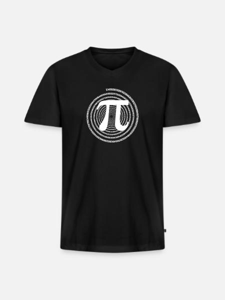 Pi 3.14 - Men's Premium Organic T-shirt with V-neck - black