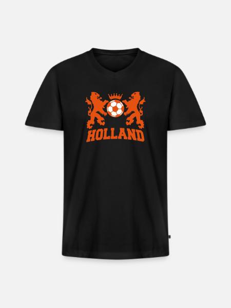 holland / nederlands elftal / the netherlands - Men's Premium Organic T-shirt with V-neck - black
