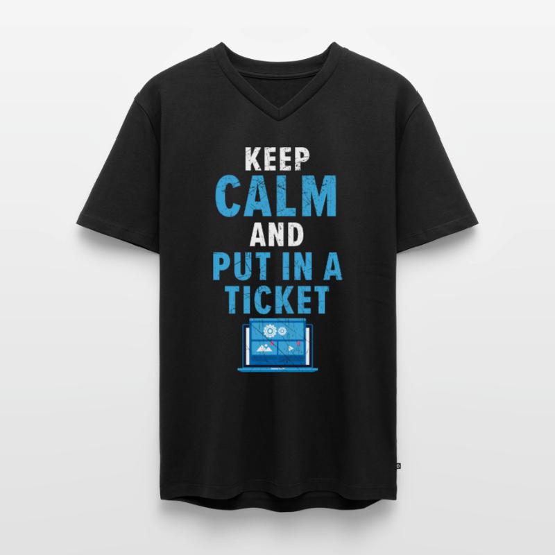 Technical Support Fixes your self-problems on a daily basis Men's Premium Organic T-shirt with V-neck