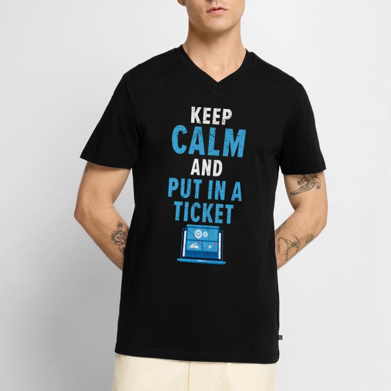 Technical Support Fixes your self-problems on a daily basis Men's Premium Organic T-shirt with V-neck