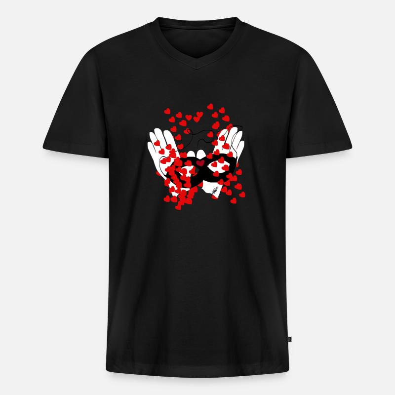 MAG THIEF - Männer Premium Bio T-Shirt mit V-Ausschnitt - Schwarz