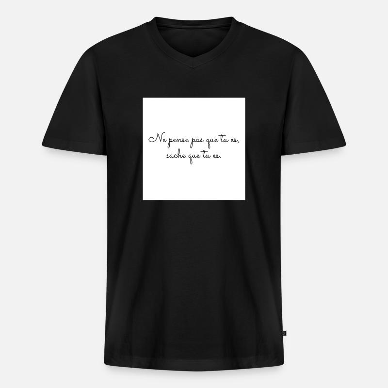 Vertrauen in dich - Männer Premium Bio T-Shirt mit V-Ausschnitt - Schwarz