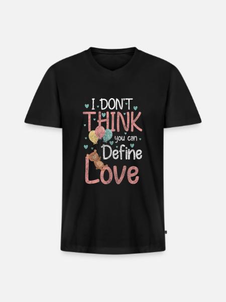 Teddybär Kinder Kuscheln - Männer Premium Bio T-Shirt mit V-Ausschnitt - Schwarz