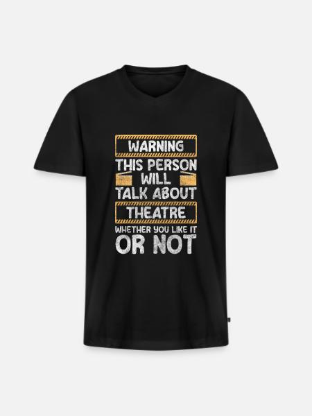 Actress Drama - Men's Premium Organic T-shirt with V-neck - black