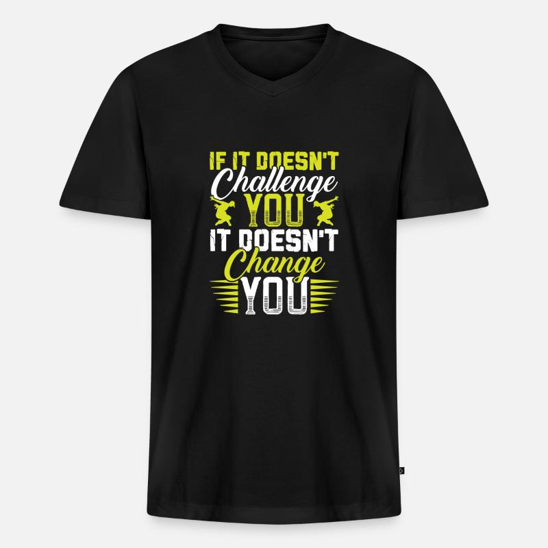 breakdance cooler spruch - Männer Premium Bio T-Shirt mit V-Ausschnitt - Schwarz