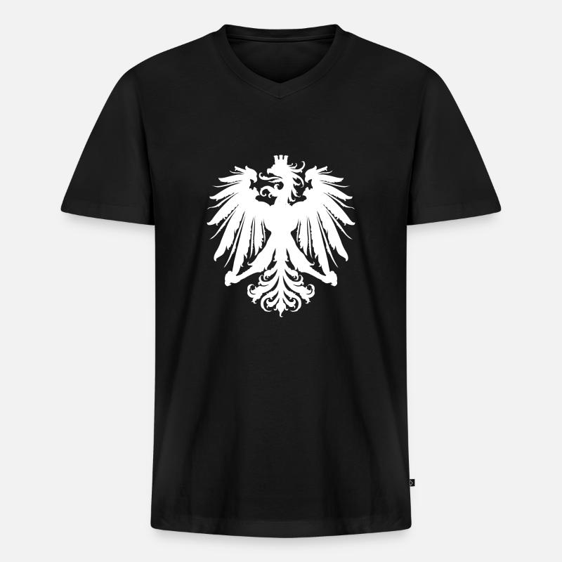 Adler 2 - Männer Premium Bio T-Shirt mit V-Ausschnitt - Schwarz