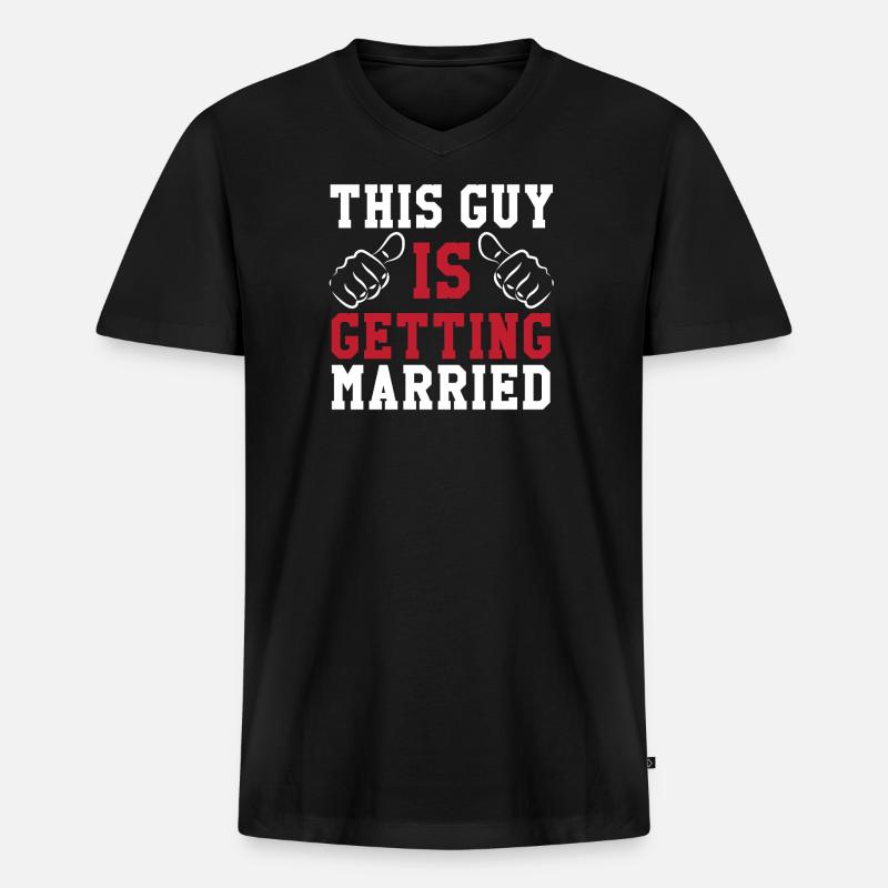 Junggesellenabschied - Männer Premium Bio T-Shirt mit V-Ausschnitt - Schwarz