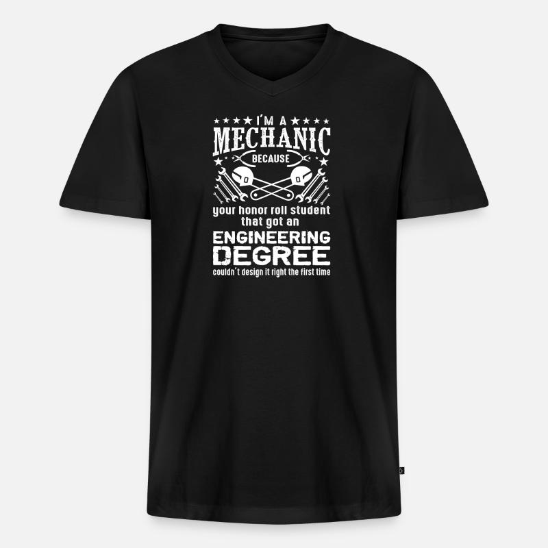 I´M A MECHANIC GIFT - Männer Premium Bio T-Shirt mit V-Ausschnitt - Schwarz