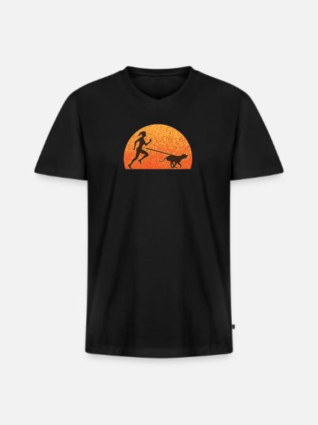 canicross - Men's Premium Organic T-shirt with V-neck - black