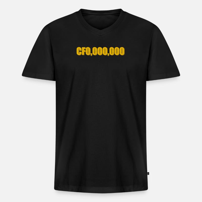 CF0,000,000 CFO - Männer Premium Bio T-Shirt mit V-Ausschnitt - Schwarz