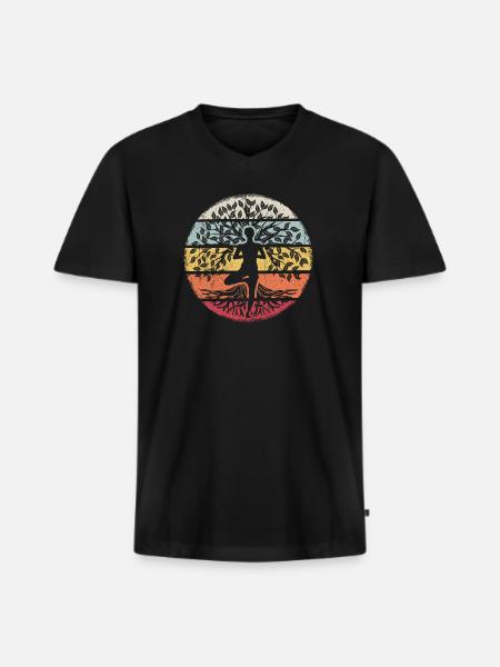 Yoga Afslapning Yogafan Sport Siger Hvil Yogi Sp - Premium økologisk T-shirt med V-hals til mænd - sort