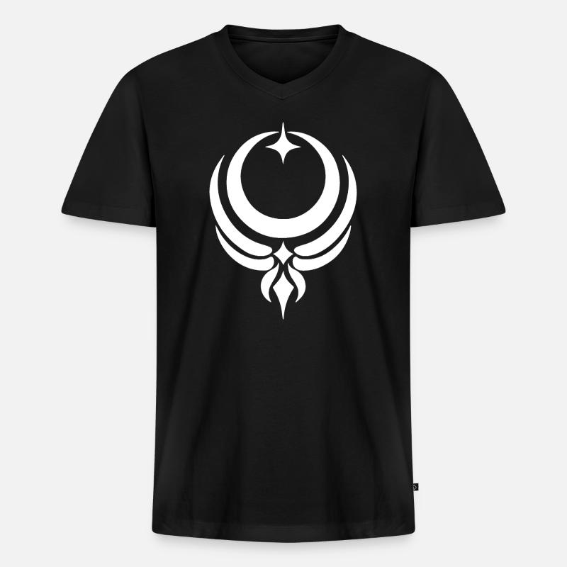 Sila Sagas Logo - Männer Premium Bio T-Shirt mit V-Ausschnitt - Schwarz