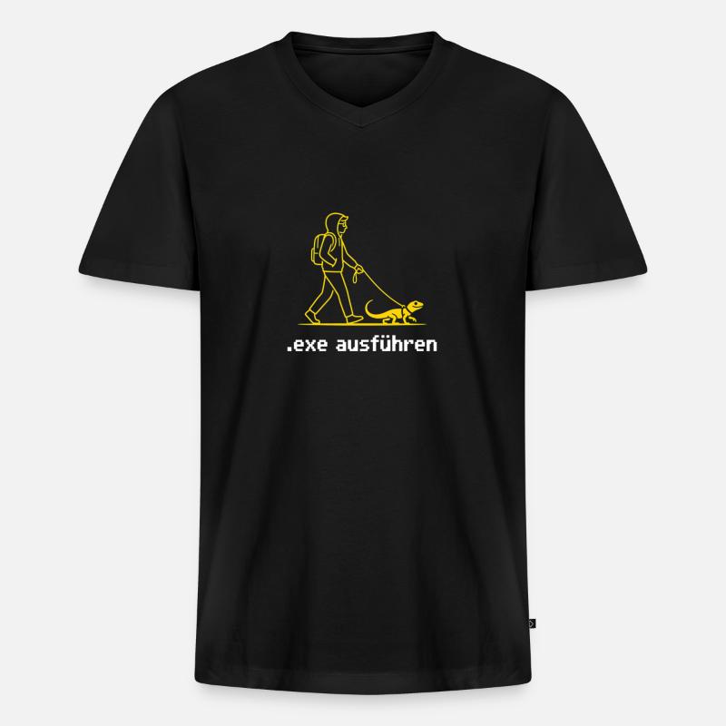 Lustige Admin Geschenke Sys Admin Programmierer - Männer Premium Bio T-Shirt mit V-Ausschnitt - Schwarz