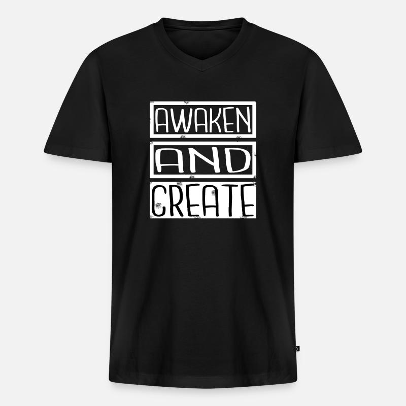 joke creative innovation enlightenment practices - Männer Premium Bio T-Shirt mit V-Ausschnitt - Schwarz