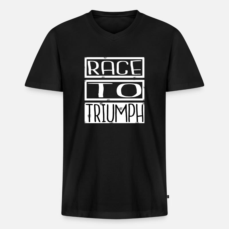excitement activities thrilling experiences - Männer Premium Bio T-Shirt mit V-Ausschnitt - Schwarz
