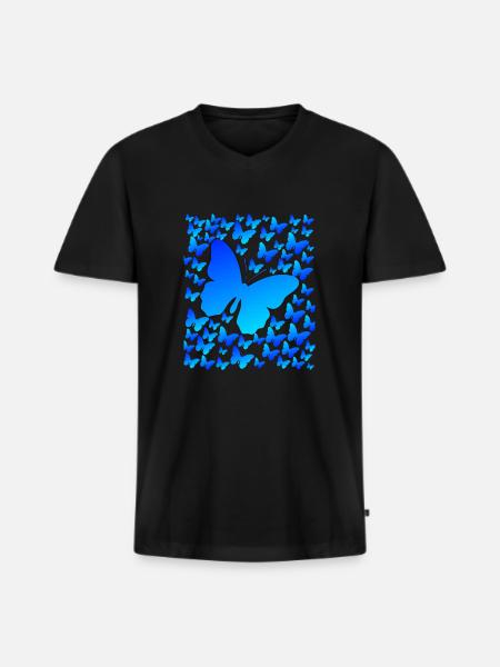 Butterfly Butterfly - Men's Premium Organic T-shirt with V-neck - black