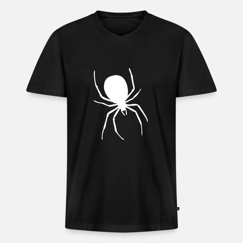 Zecke - Männer Premium Bio T-Shirt mit V-Ausschnitt - Schwarz